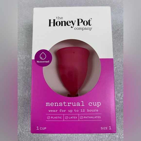 Honey Pot Company Menstrual Cup (NEW) Size 1  Hot Pink 1 Cup - Picture 1 of 5